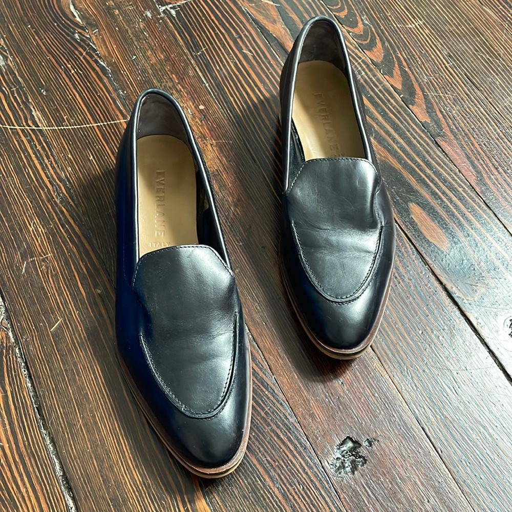 Black everlane loafers